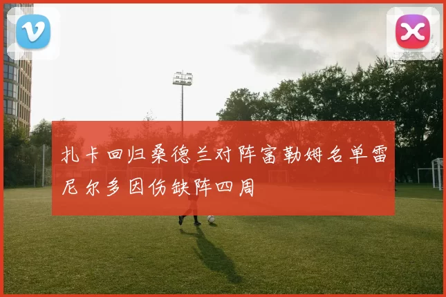 扎卡回归桑德兰对阵富勒姆名单雷尼尔多因伤缺阵四周